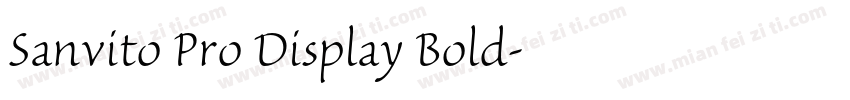 Sanvito Pro Display Bold字体转换